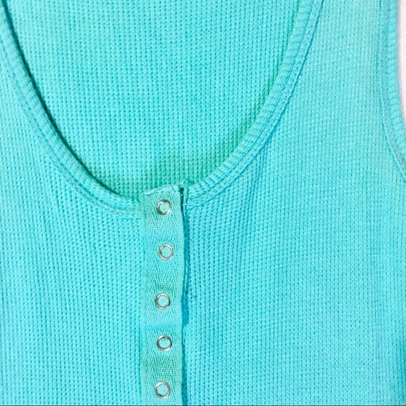 ❌SOLD❌Mint Green Teal Ribbed Sexy Tank Mini Dress - Picture 4 of 8